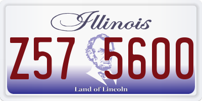 IL license plate Z575600