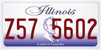 IL license plate Z575602