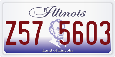 IL license plate Z575603