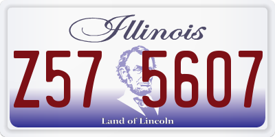 IL license plate Z575607