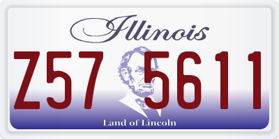 IL license plate Z575611