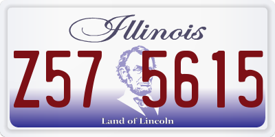 IL license plate Z575615