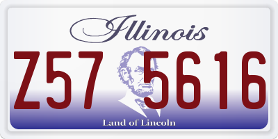 IL license plate Z575616