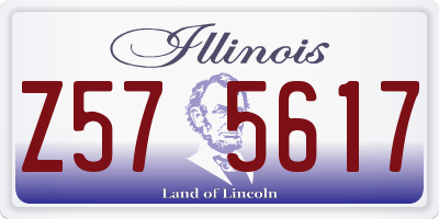 IL license plate Z575617