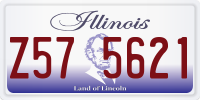 IL license plate Z575621