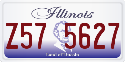 IL license plate Z575627