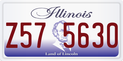 IL license plate Z575630