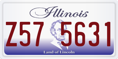 IL license plate Z575631