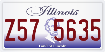 IL license plate Z575635