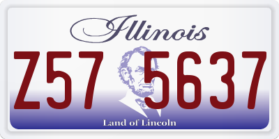 IL license plate Z575637