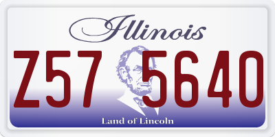 IL license plate Z575640