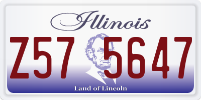 IL license plate Z575647
