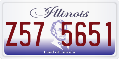 IL license plate Z575651