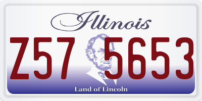 IL license plate Z575653