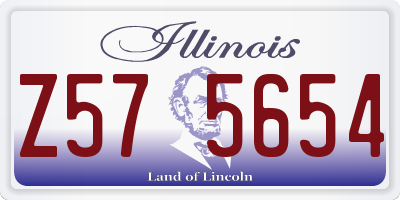 IL license plate Z575654