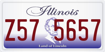 IL license plate Z575657