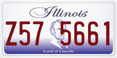 IL license plate Z575661
