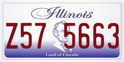 IL license plate Z575663