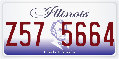 IL license plate Z575664