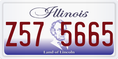 IL license plate Z575665