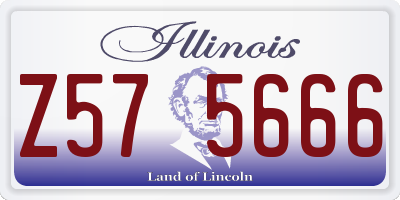 IL license plate Z575666