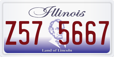 IL license plate Z575667