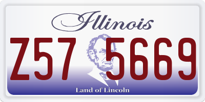 IL license plate Z575669