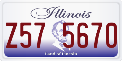 IL license plate Z575670