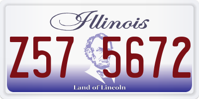 IL license plate Z575672