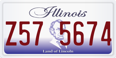 IL license plate Z575674