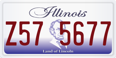 IL license plate Z575677