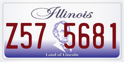 IL license plate Z575681