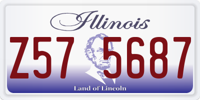 IL license plate Z575687
