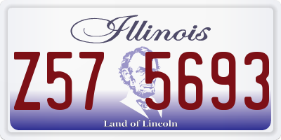 IL license plate Z575693