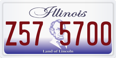 IL license plate Z575700