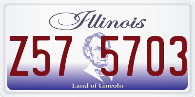 IL license plate Z575703