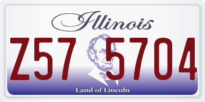 IL license plate Z575704