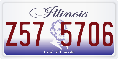 IL license plate Z575706