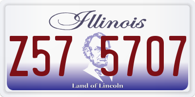 IL license plate Z575707