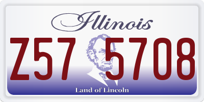 IL license plate Z575708