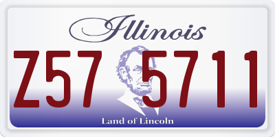 IL license plate Z575711