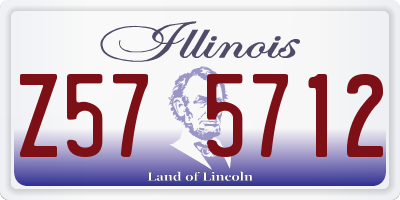 IL license plate Z575712