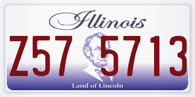 IL license plate Z575713