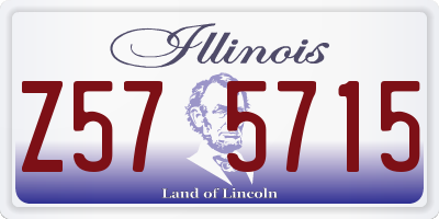 IL license plate Z575715