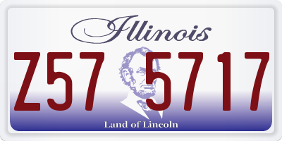 IL license plate Z575717