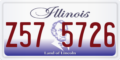 IL license plate Z575726