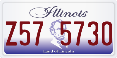 IL license plate Z575730