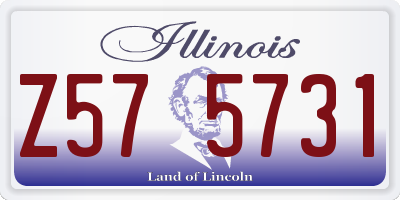 IL license plate Z575731