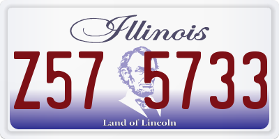 IL license plate Z575733