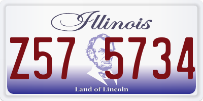 IL license plate Z575734